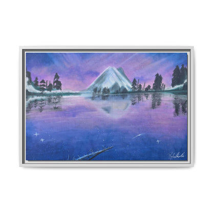 Purple Sky Over Lone Mountain Framed Wall Art