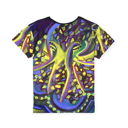 Kids Octopus Sports Jersey — Colorful Neon Sea Creature All-Over Print