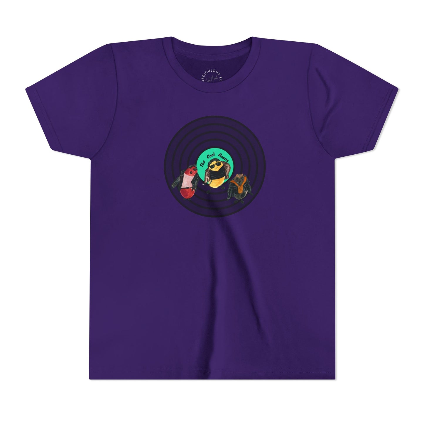 Youth Tee — Cute Cool Beans Retro Vinyl Graphic