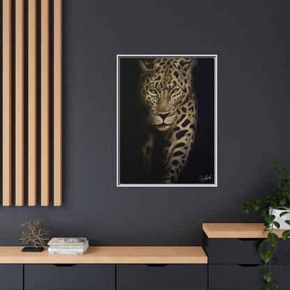 Leopard at Night Framed Wall Art