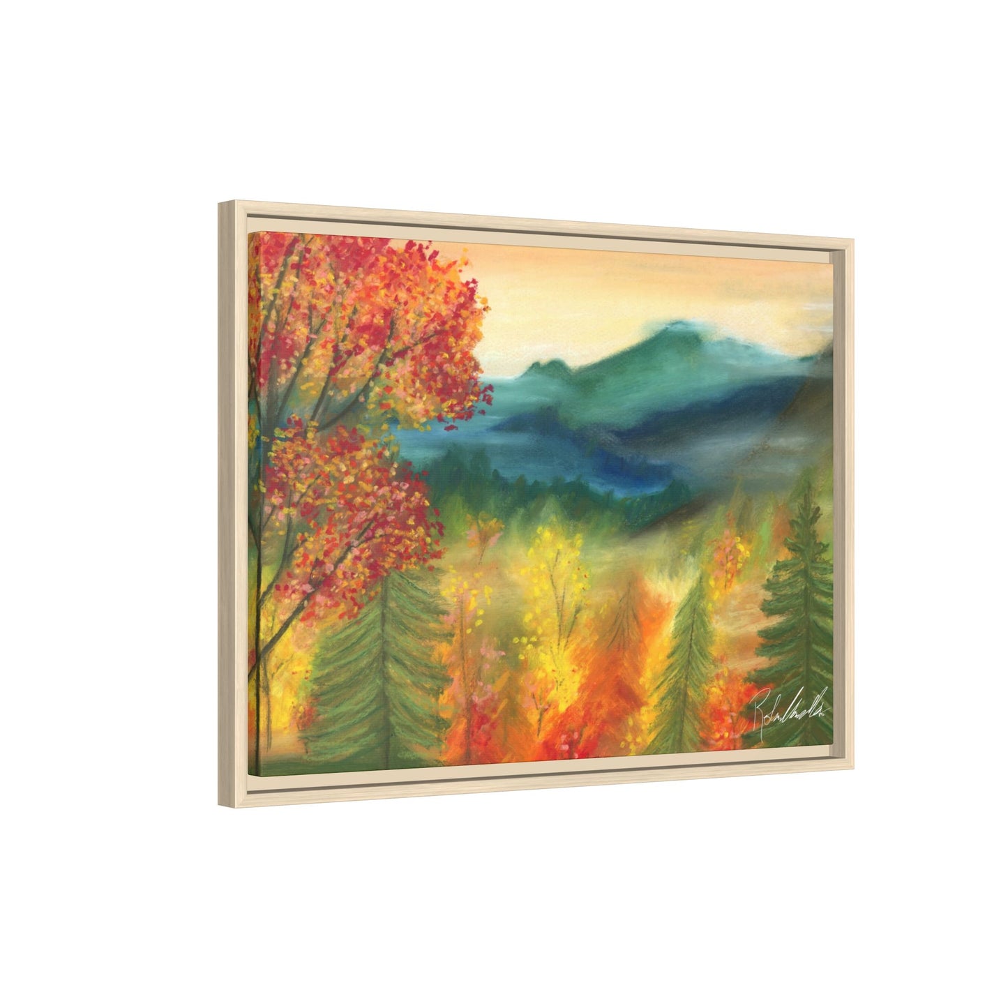 Fall Mountains Framed Wall Art