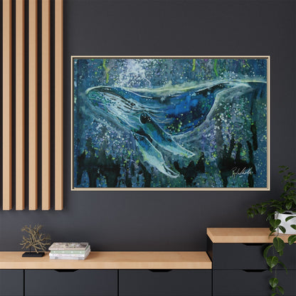 Watercolor Whale Framed Wall Art