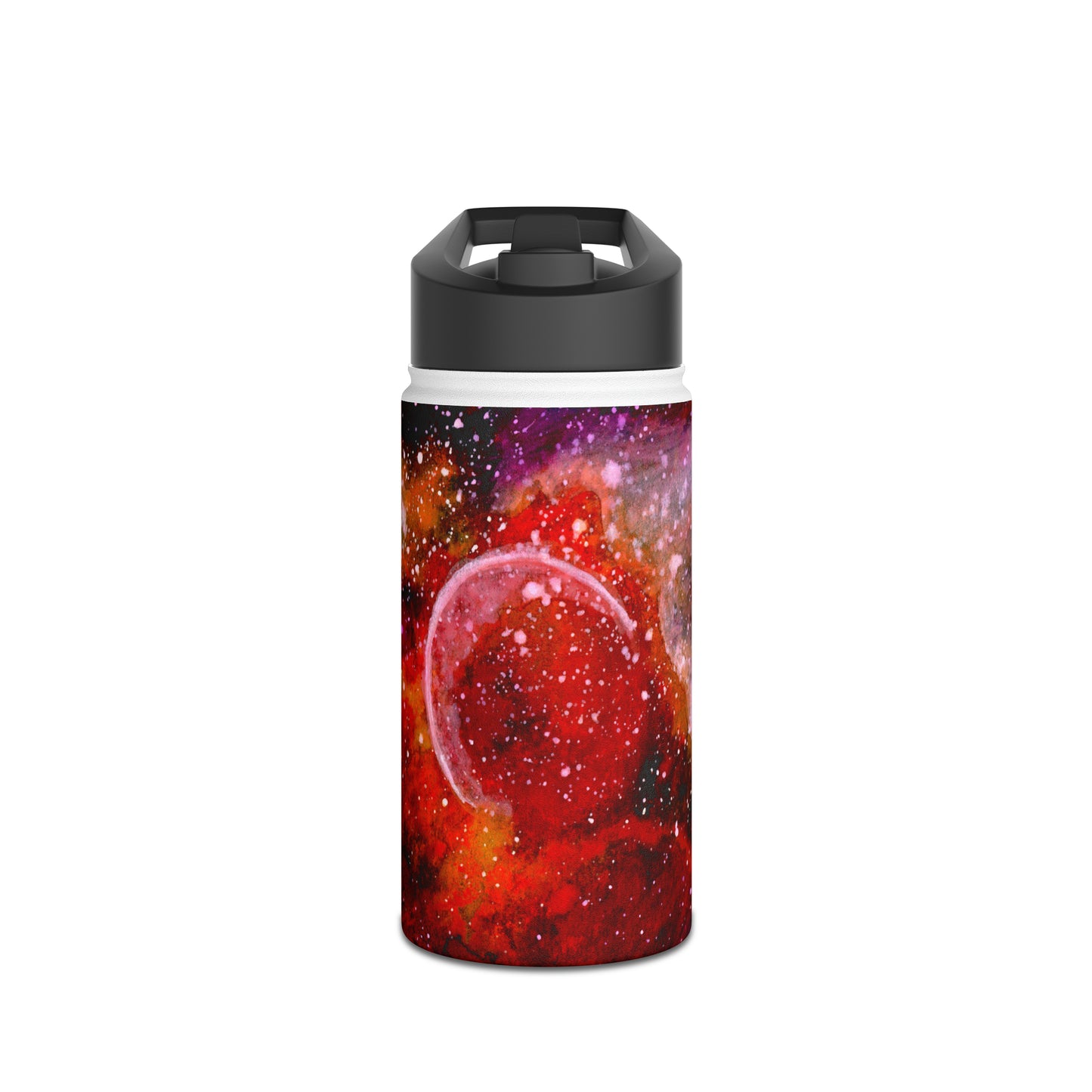 Orange Moons Galaxy Stainless Steel Water Bottle, Standard Lid