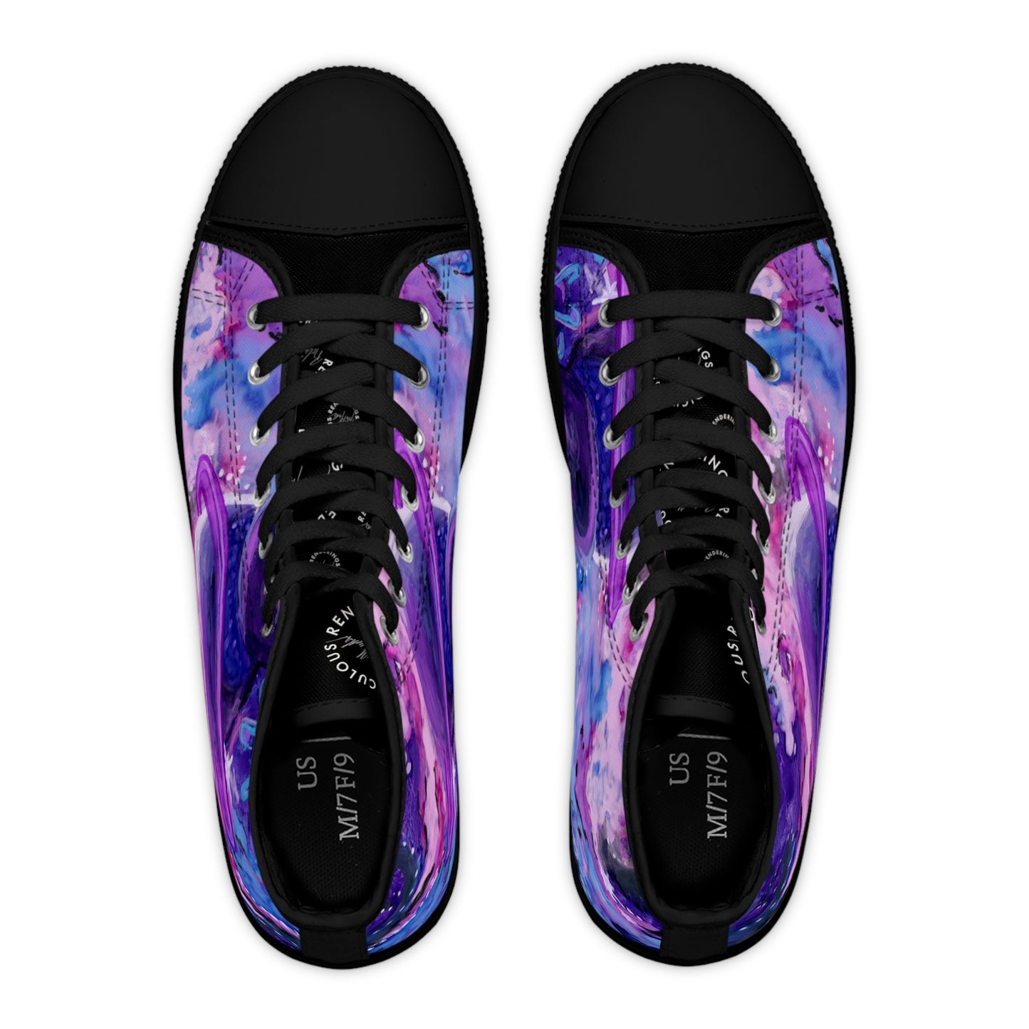 Purple Galaxy Unisex Classic High Top Sneakers