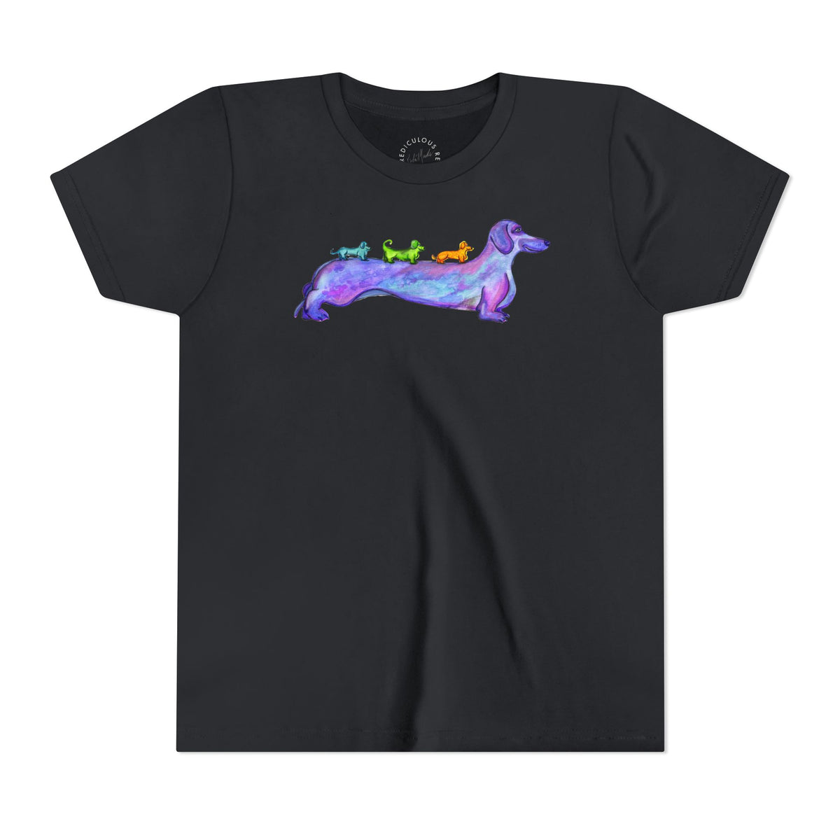 Dachshund Rainbow Crew Youth Tee