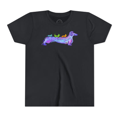 Dachshund Rainbow Crew Youth Tee