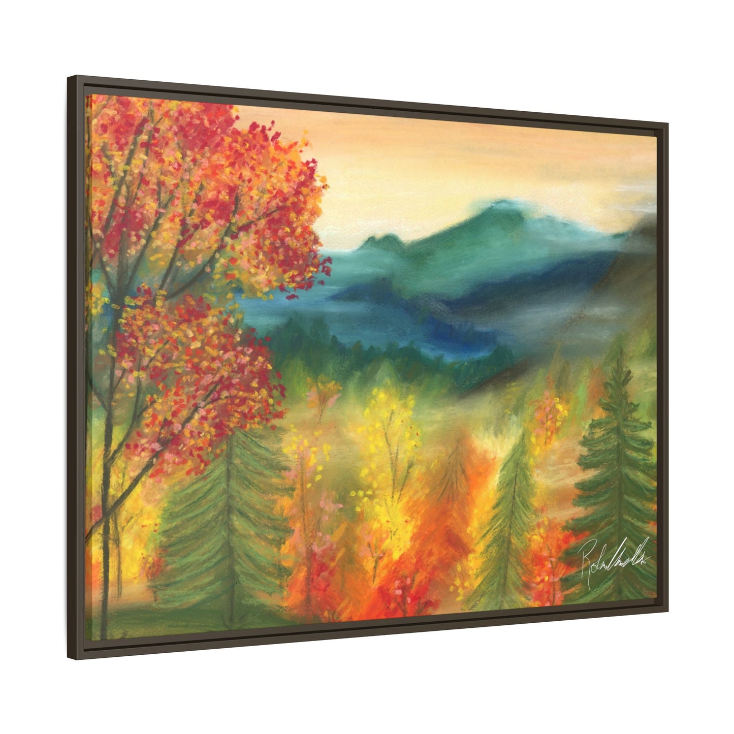 Fall Mountains Framed Wall Art