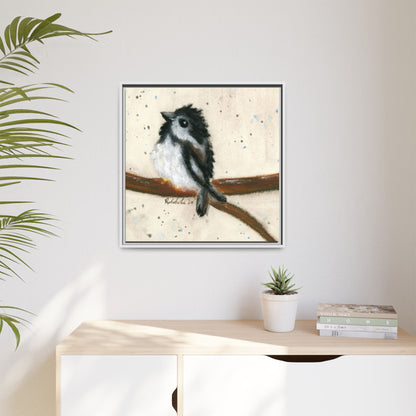 Black Finch Bird Framed Wall Art
