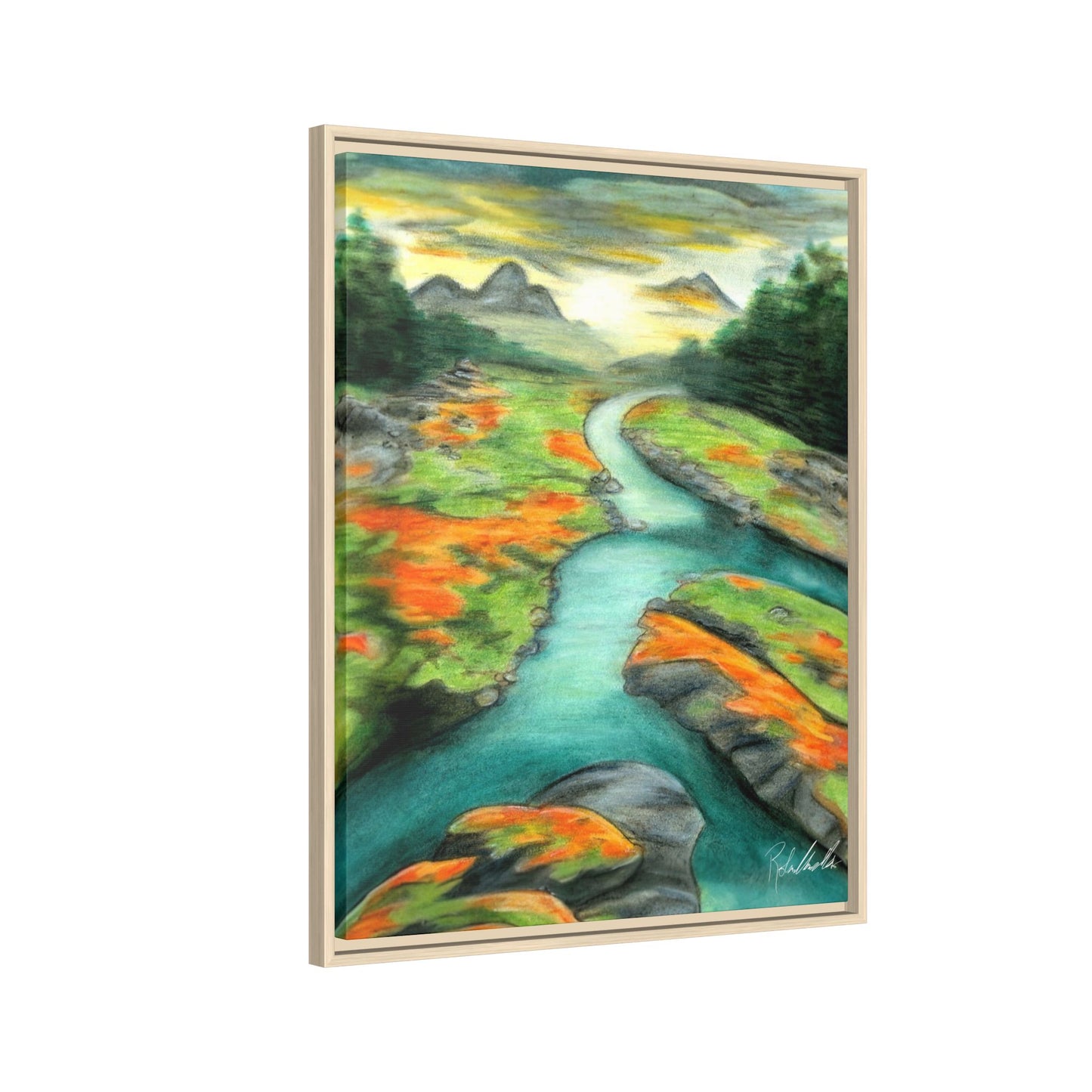 Mountain Stream Framed Wall Art