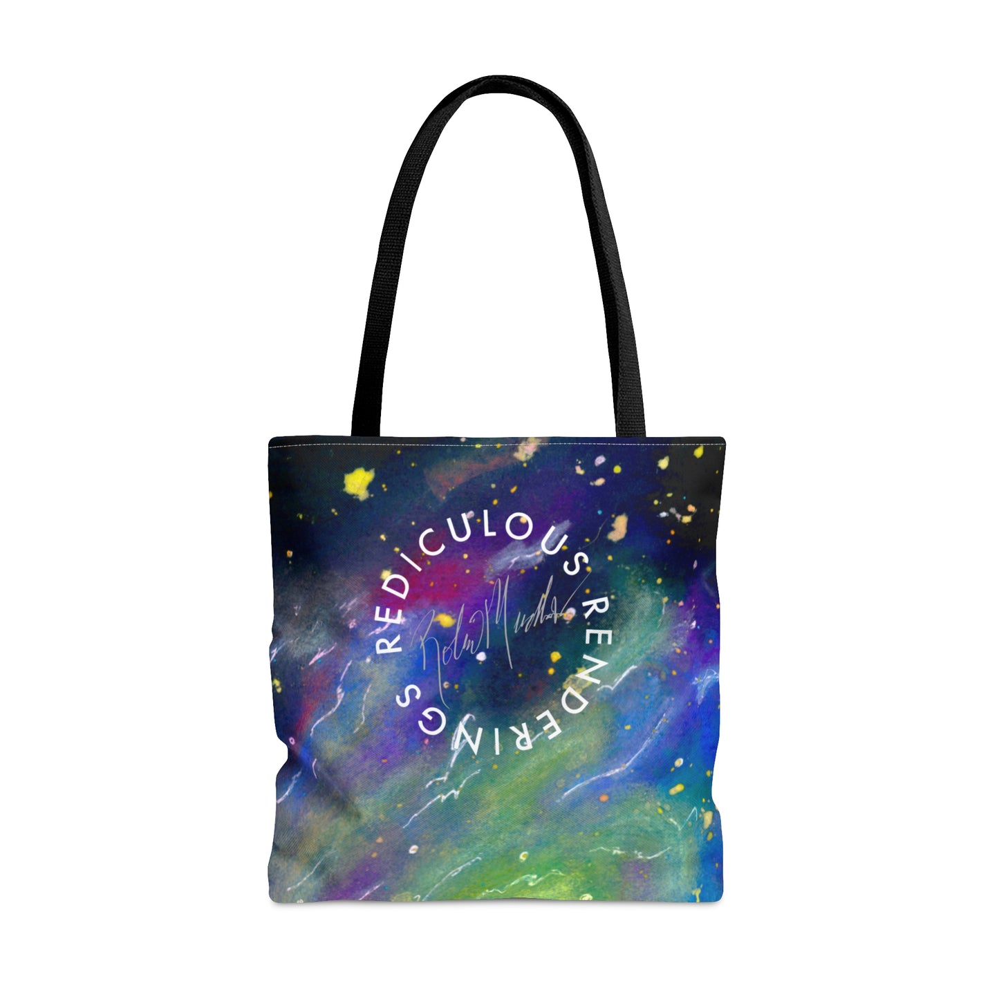 Rainbow Vortex Galaxy Tote