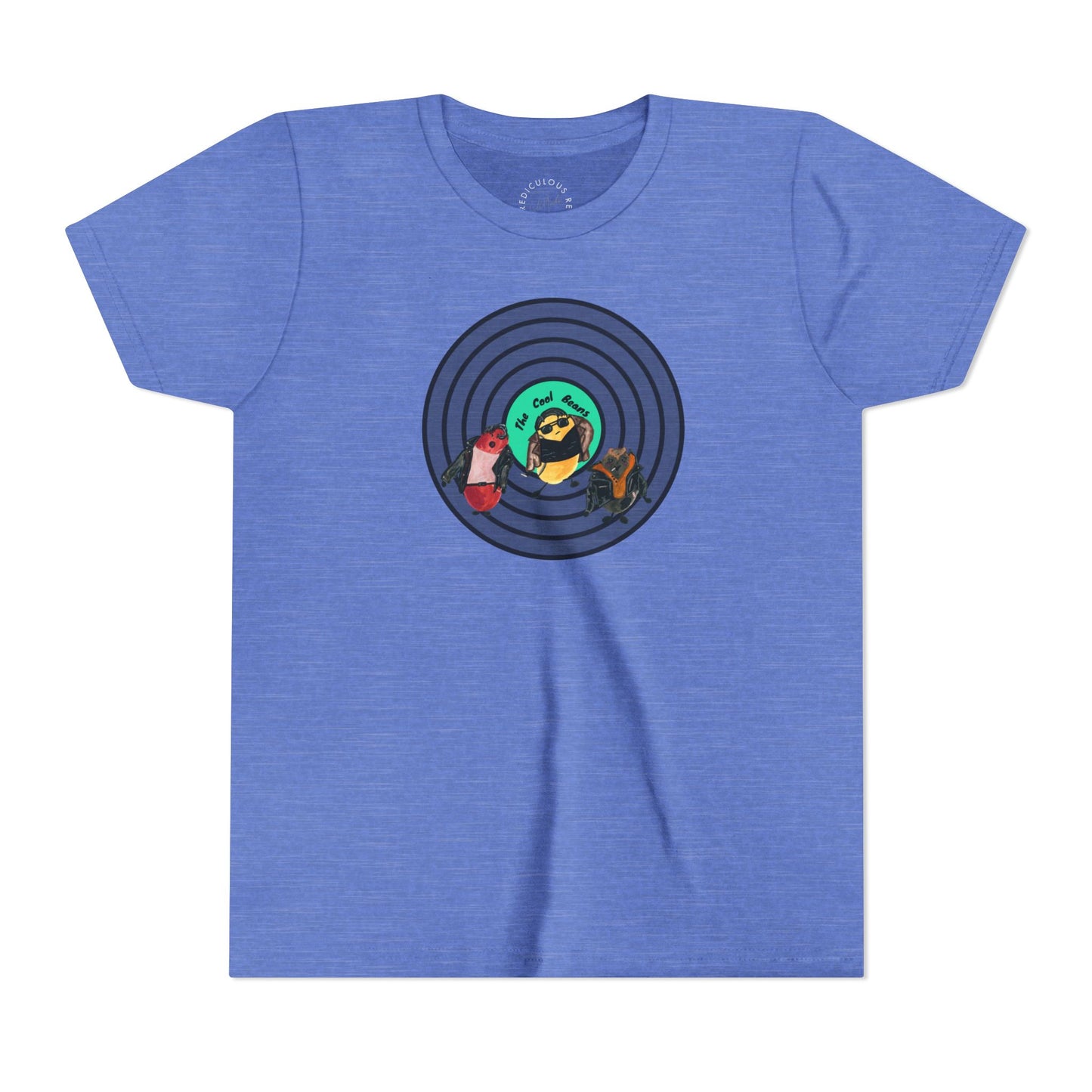 Youth Tee — Cute Cool Beans Retro Vinyl Graphic