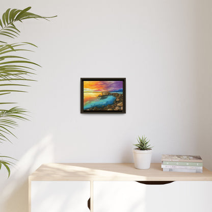 Sunset Ocean Beach Framed Wall Art
