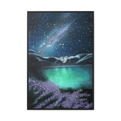 Night Sky over Spring Lake Framed Wall Art