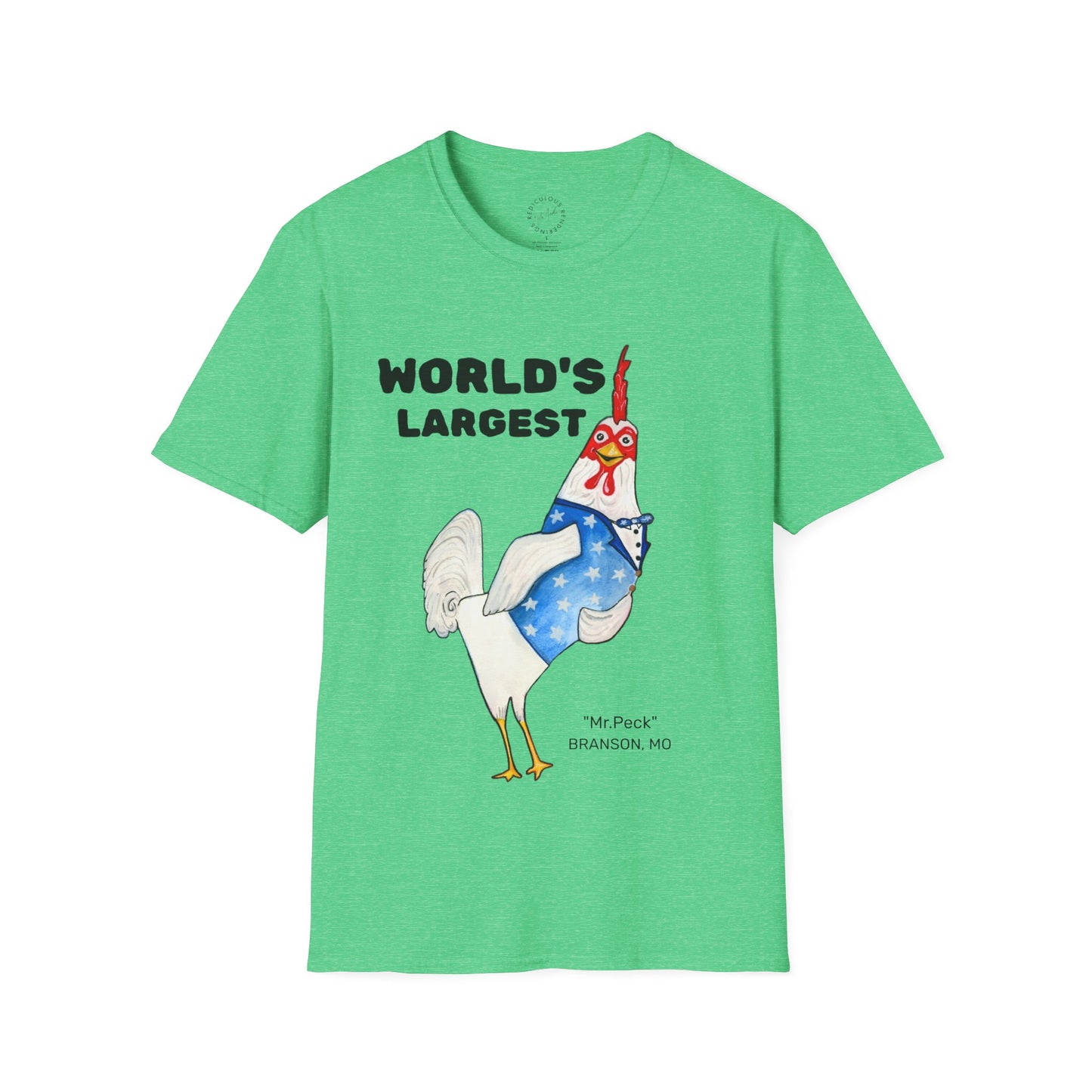 World's Largest Chicken T-Shirt — Funny Patriotic Rooster Tee