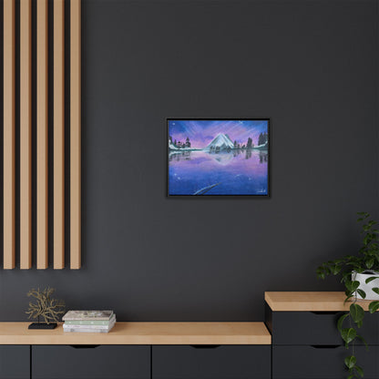 Purple Sky Over Lone Mountain Framed Wall Art