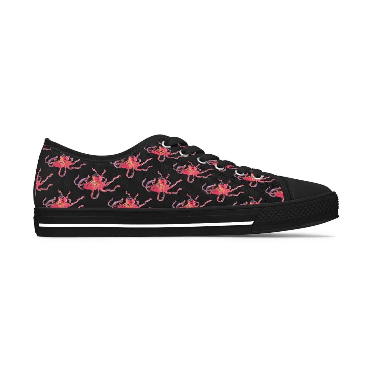 Unisex Red Octopus Classic Low Top Sneakers