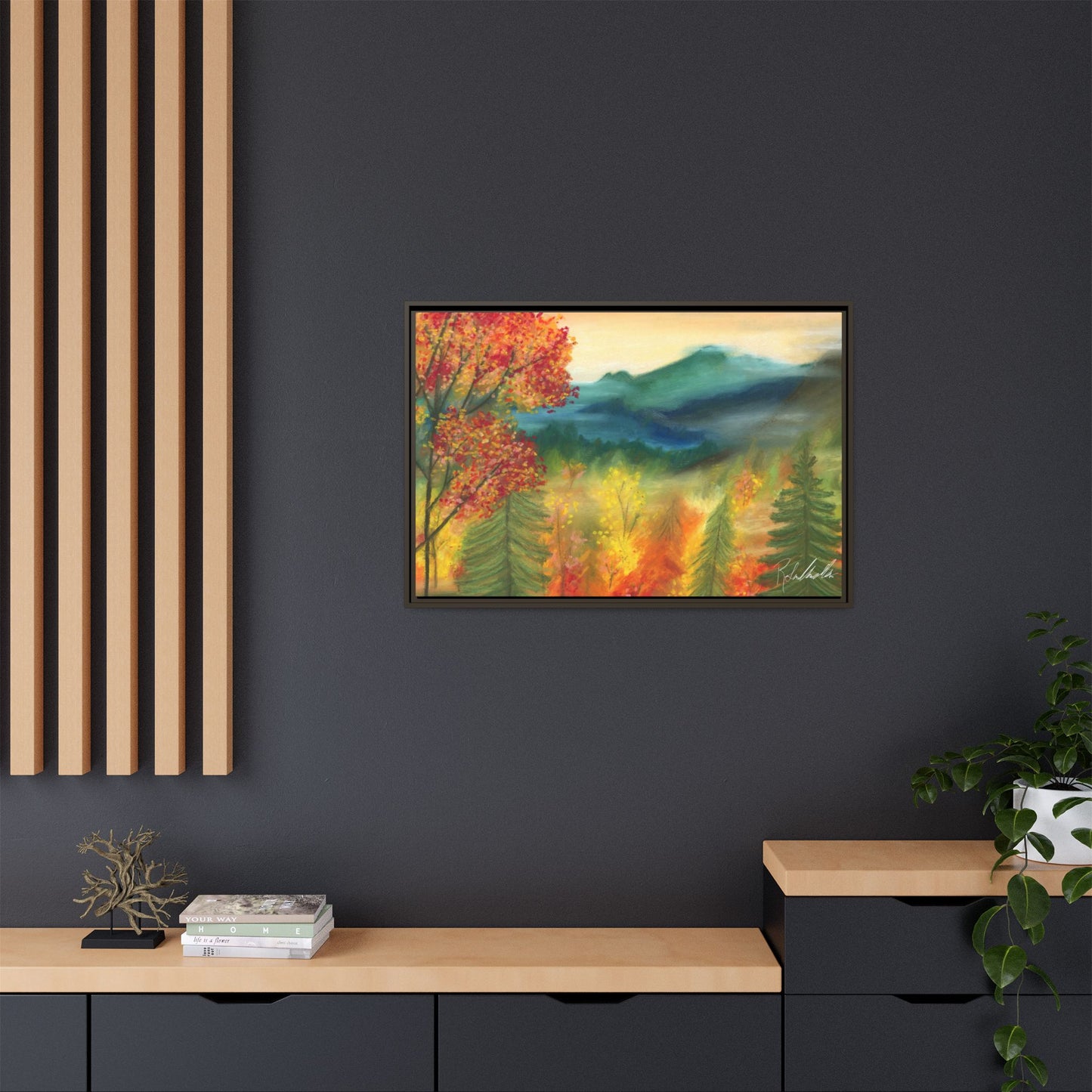 Fall Mountains Framed Wall Art