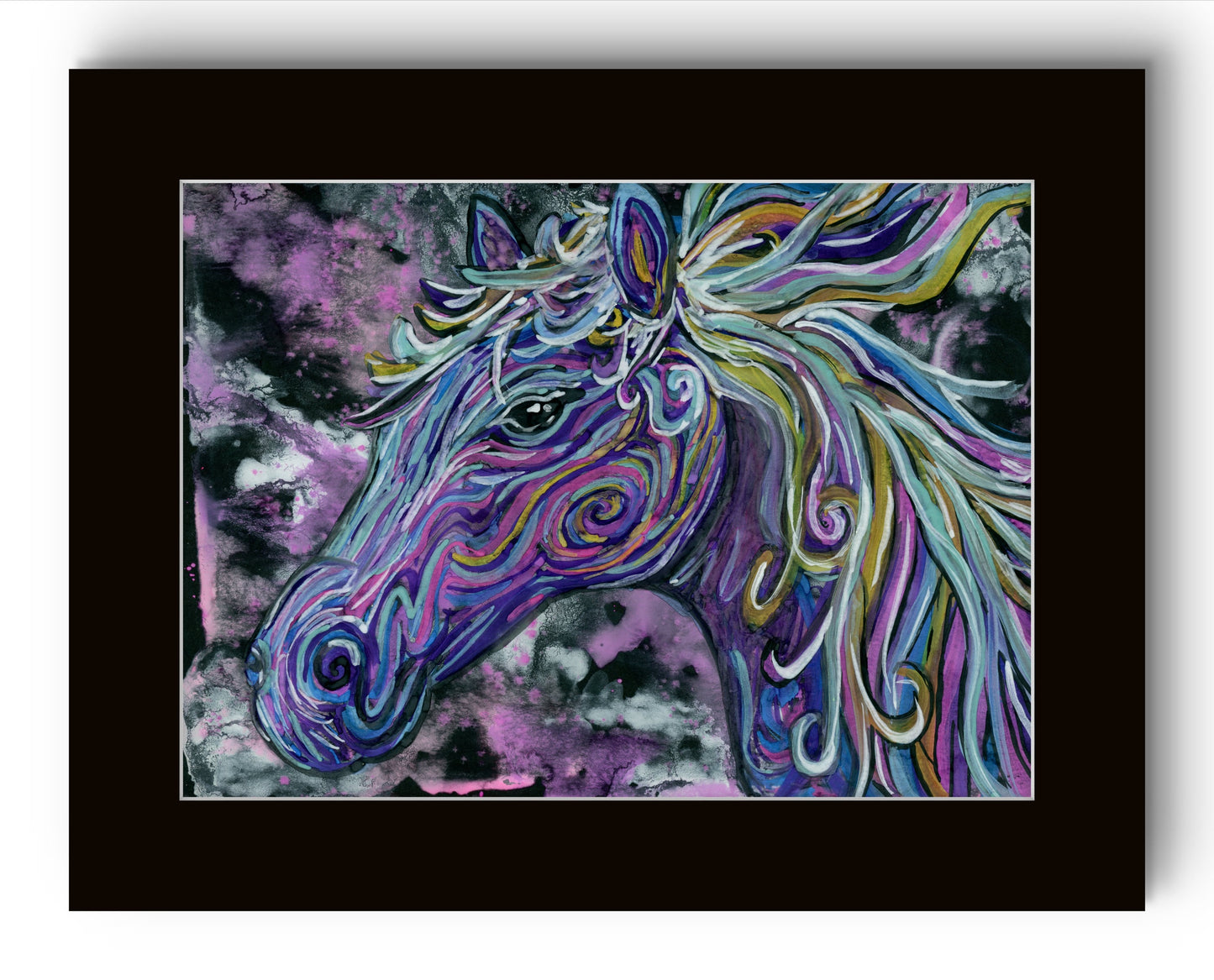 Abstract Rainbow Horse 8x10 Museum Grade Fine Art Print