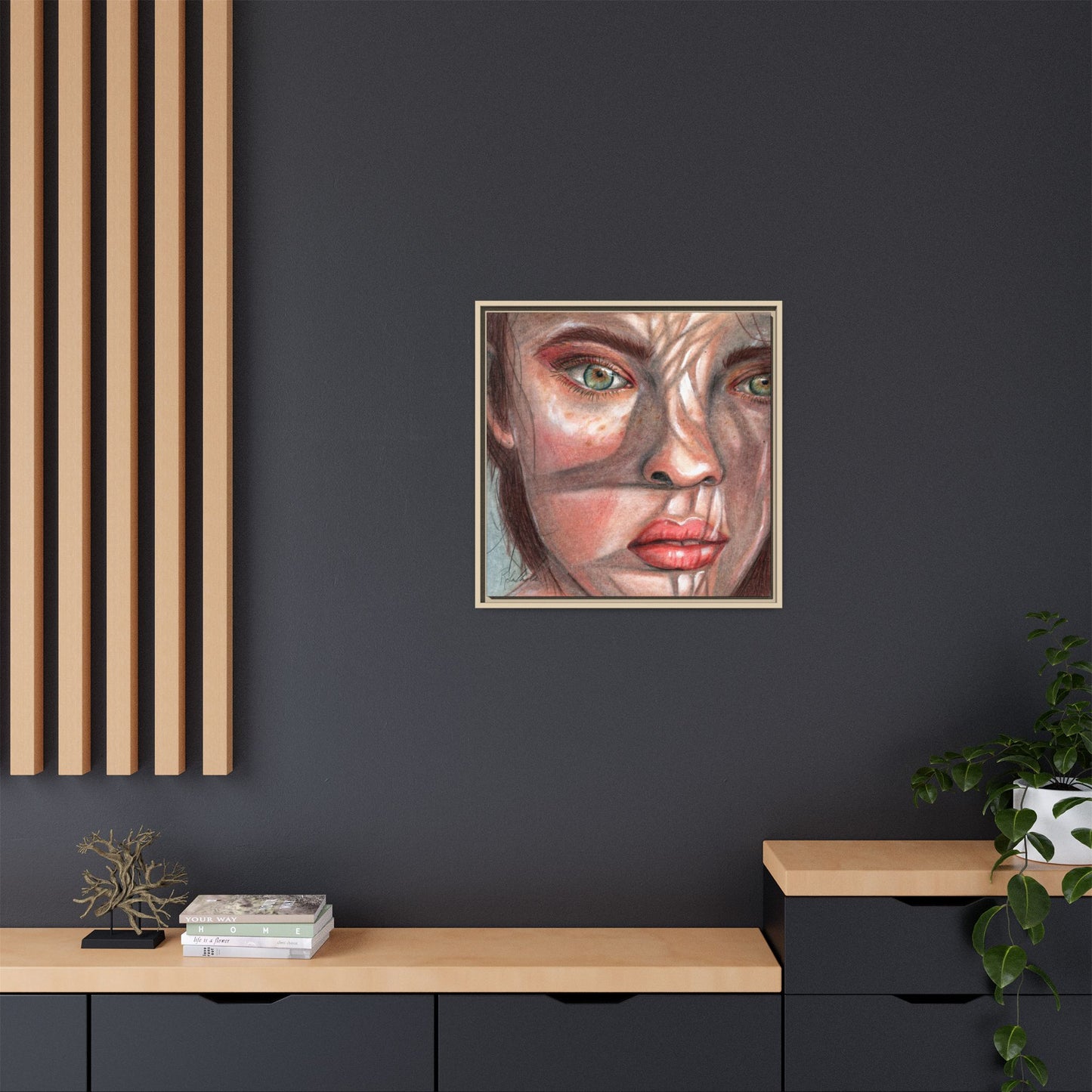 Woman In the Shadows Framed Wall Art