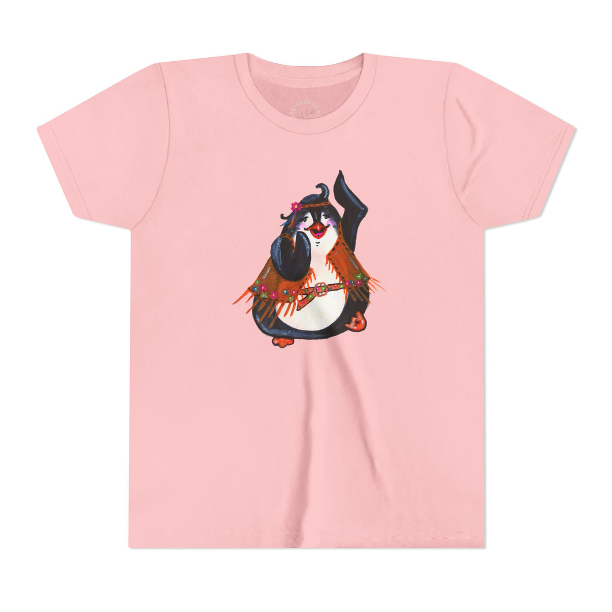 Kids Dancing Penguin Tee — Cute 60s Retro Penguin Graphic Youth T‑Shirt