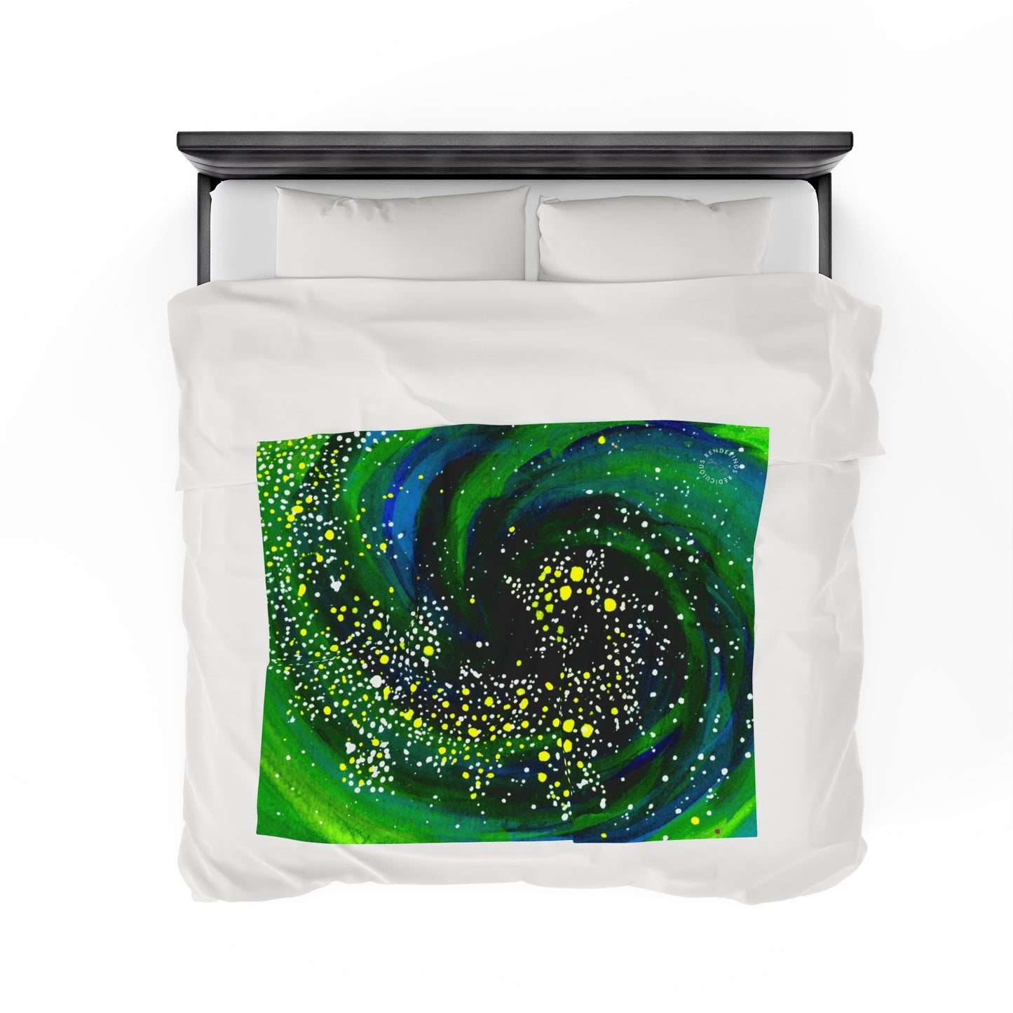 Spiral Galaxy Velveteen Plush Blanket