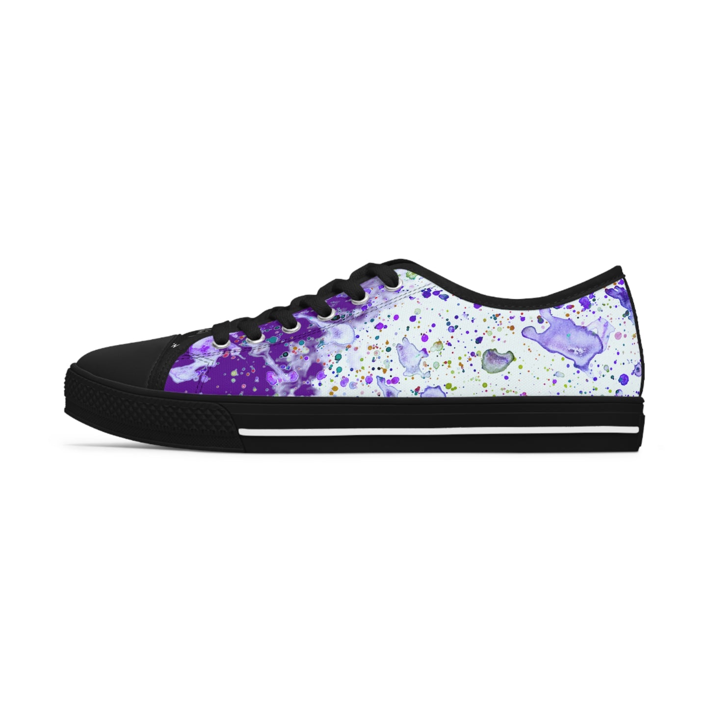 Purple Color Splash Unisex Classic Low Top Sneakers