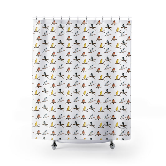 Colorful Birds Shower Curtain