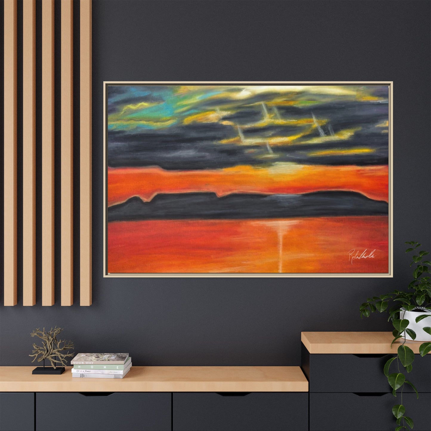 Sleeping Giant at Sunset Framed Wall Art