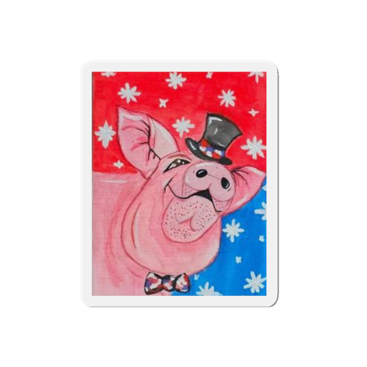 Patriotic Pig Cut Magnets