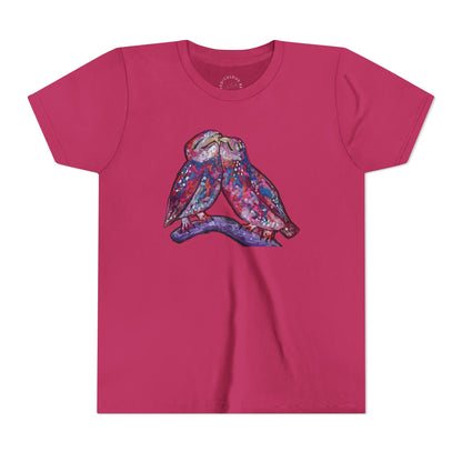 Youth Tee – Watercolor Lovebirds Graphic