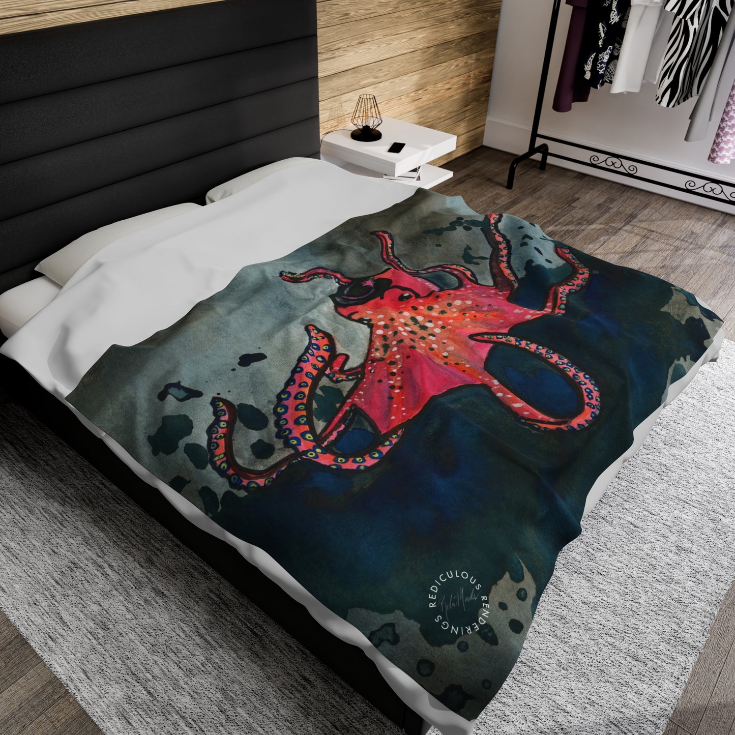 Octopus Velveteen Plush Blanket