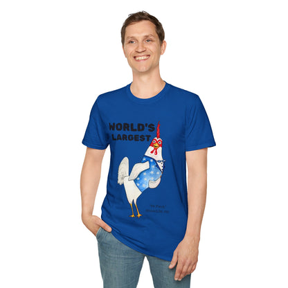 World's Largest Chicken T-Shirt — Funny Patriotic Rooster Tee