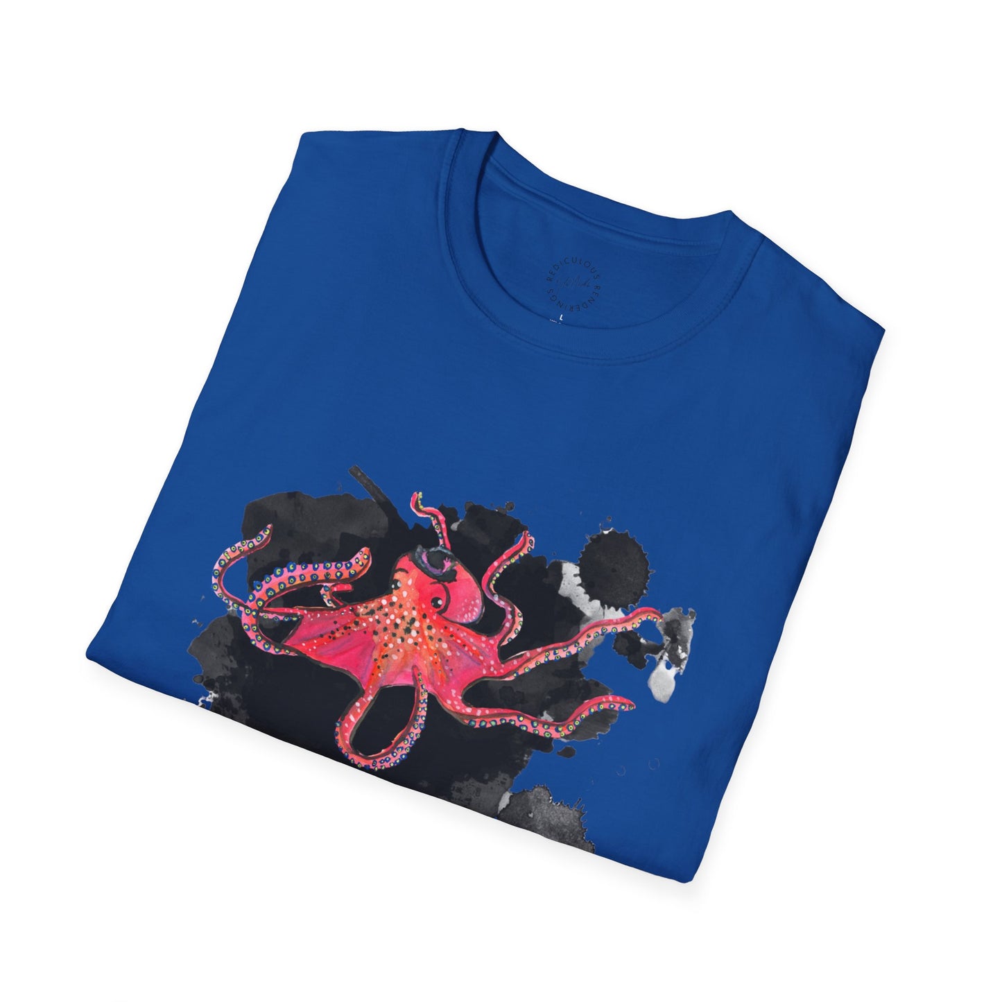 Octopus Ink Blot Unisex Softstyle T-Shirt