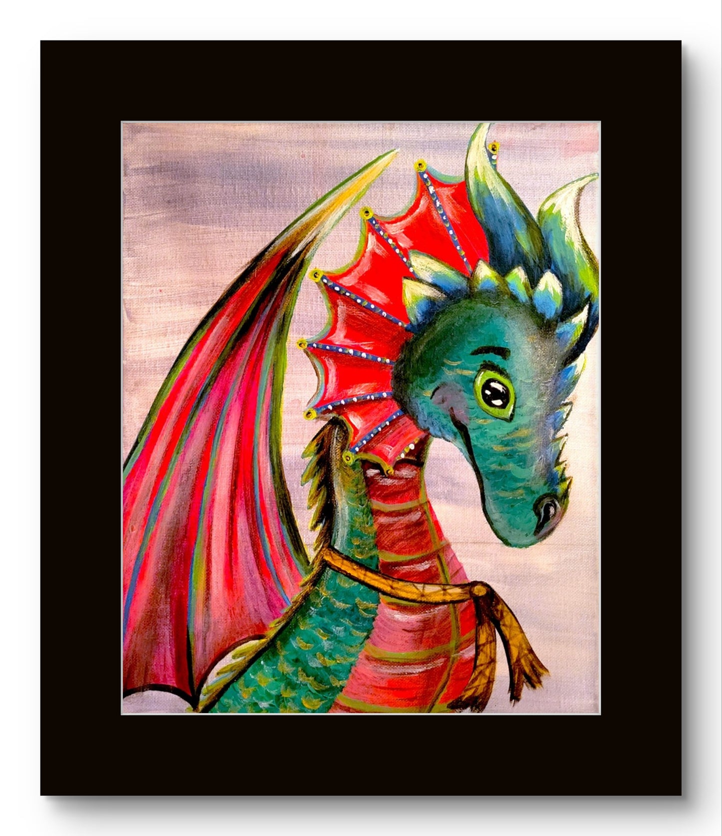 Dragon with a Scarf 8x10 Museum Grade Fine Art Print