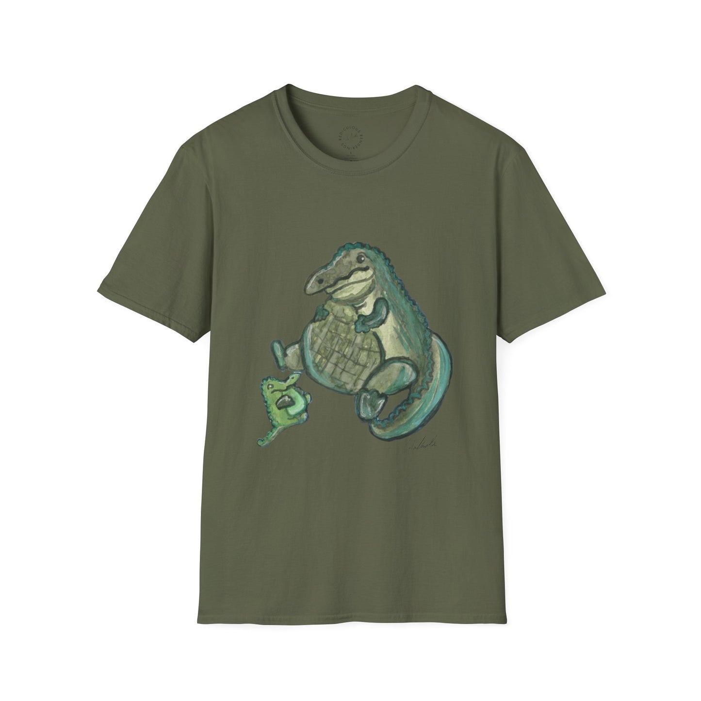 Father Son Alligator Unisex Softstyle Print T-Shirt