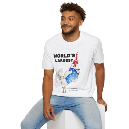World's Largest Chicken T-Shirt — Funny Patriotic Rooster Tee