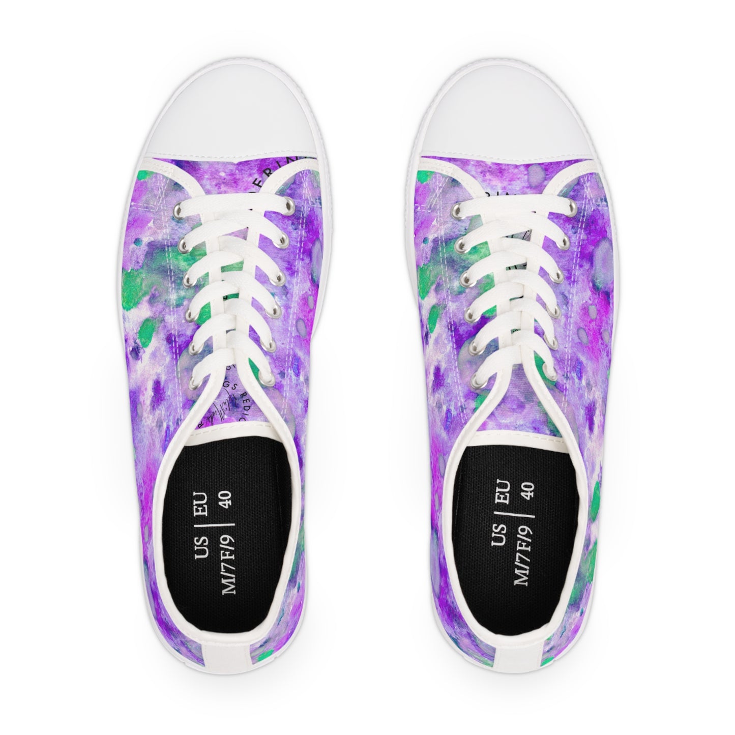 Pink and Green Dot Unisex Classic Low Top Sneakers