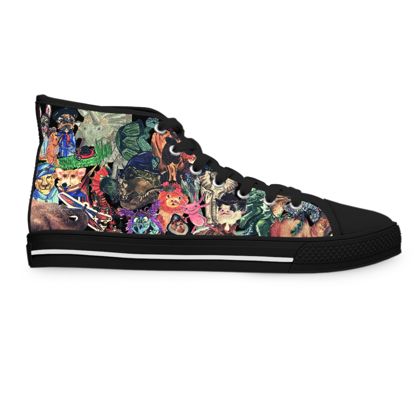 Vintage Animal Mashup Unisex Classic High Top Sneakers