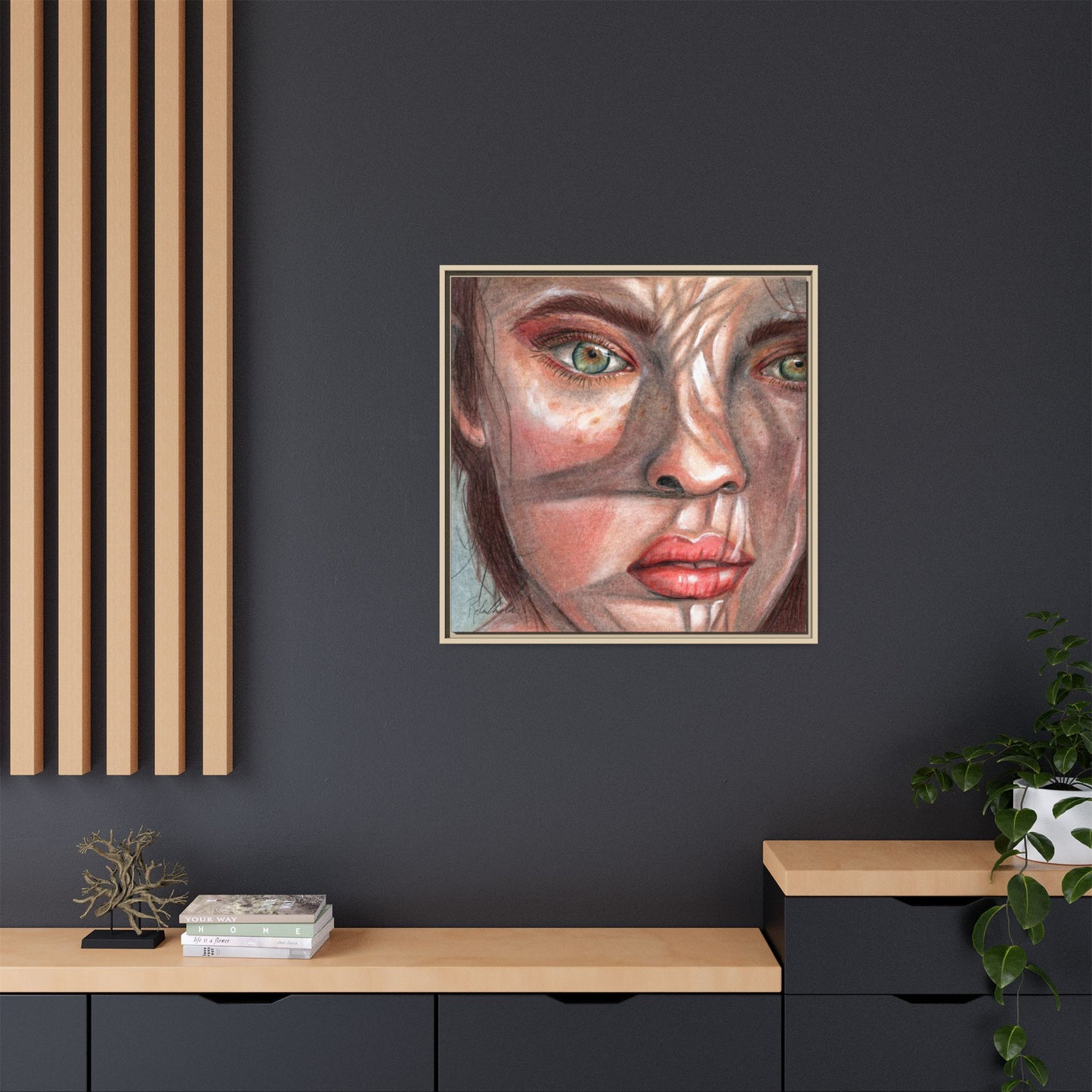 Woman In the Shadows Framed Wall Art