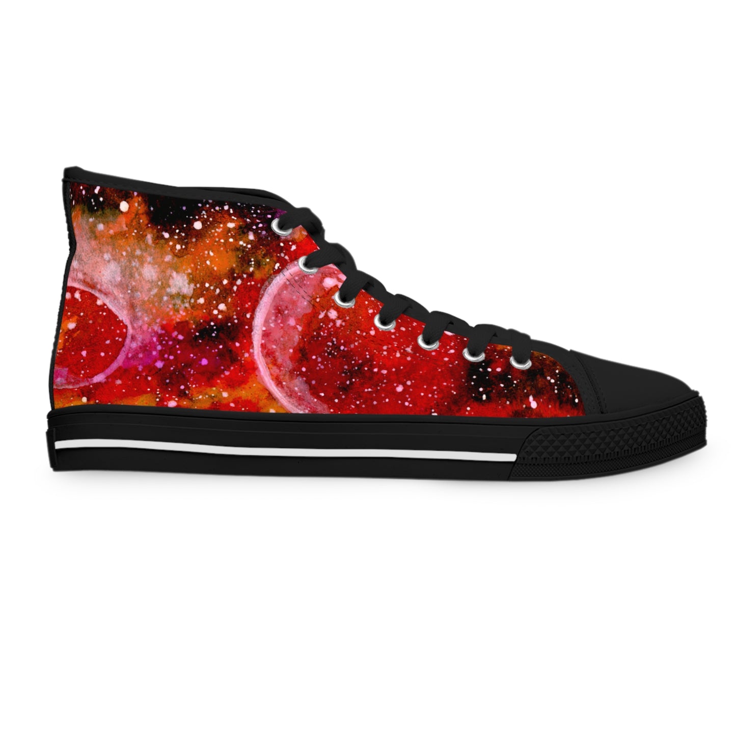 Orange Moons Galaxy Unisex Classic High Top Sneakers