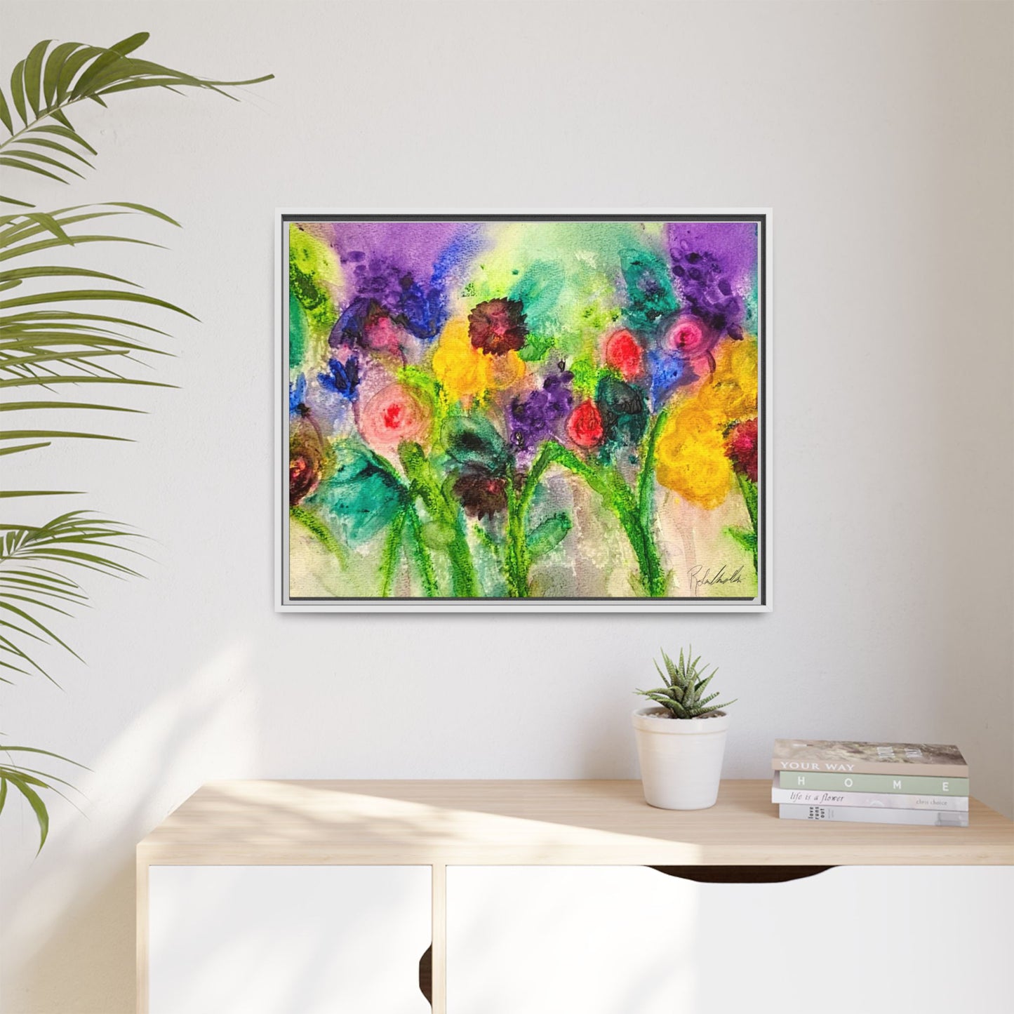Abstract Flowers Framed Wall Art