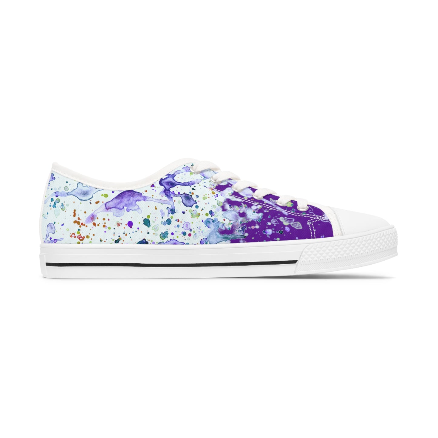 Purple Color Splash Unisex Classic Low Top Sneakers