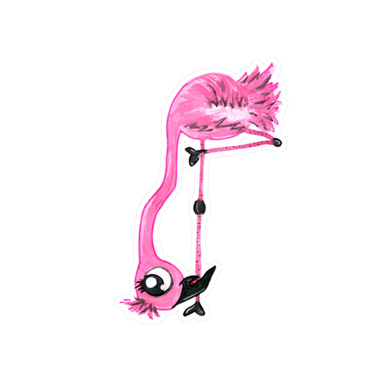 Flamingo-4 Kiss-Cut Vinyl Decals Water, Scratch & UV-Resistant Satin Finish Vinyl Sticker with Removable Adhesive