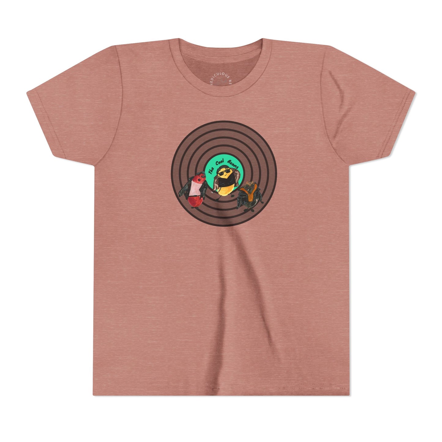 Youth Tee — Cute Cool Beans Retro Vinyl Graphic