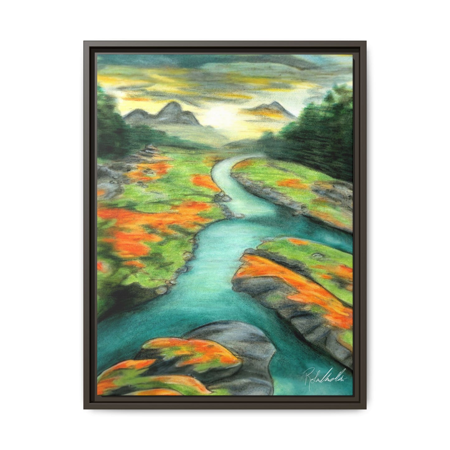 Mountain Stream Framed Wall Art