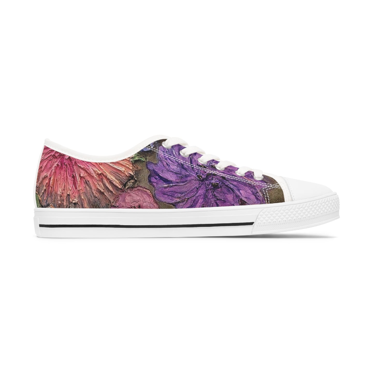 Flower Unisex Low-Top Sneakers Closed Toe Casual Walking Fashion Shoes