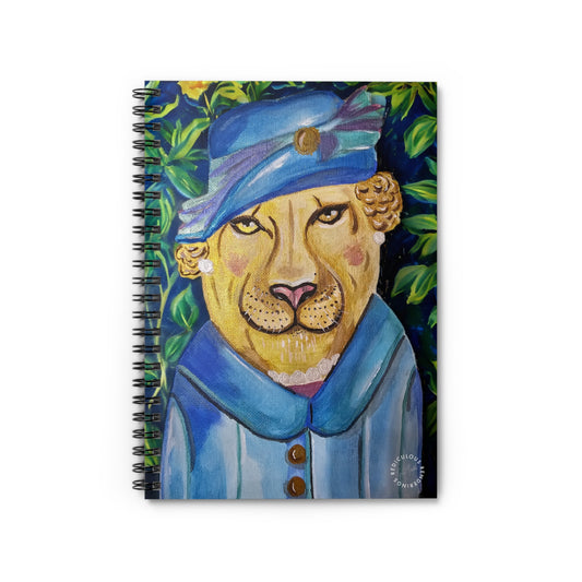 Queen Lion Spiral Notebook - Ruled Line 118 Pages, Printed Cover