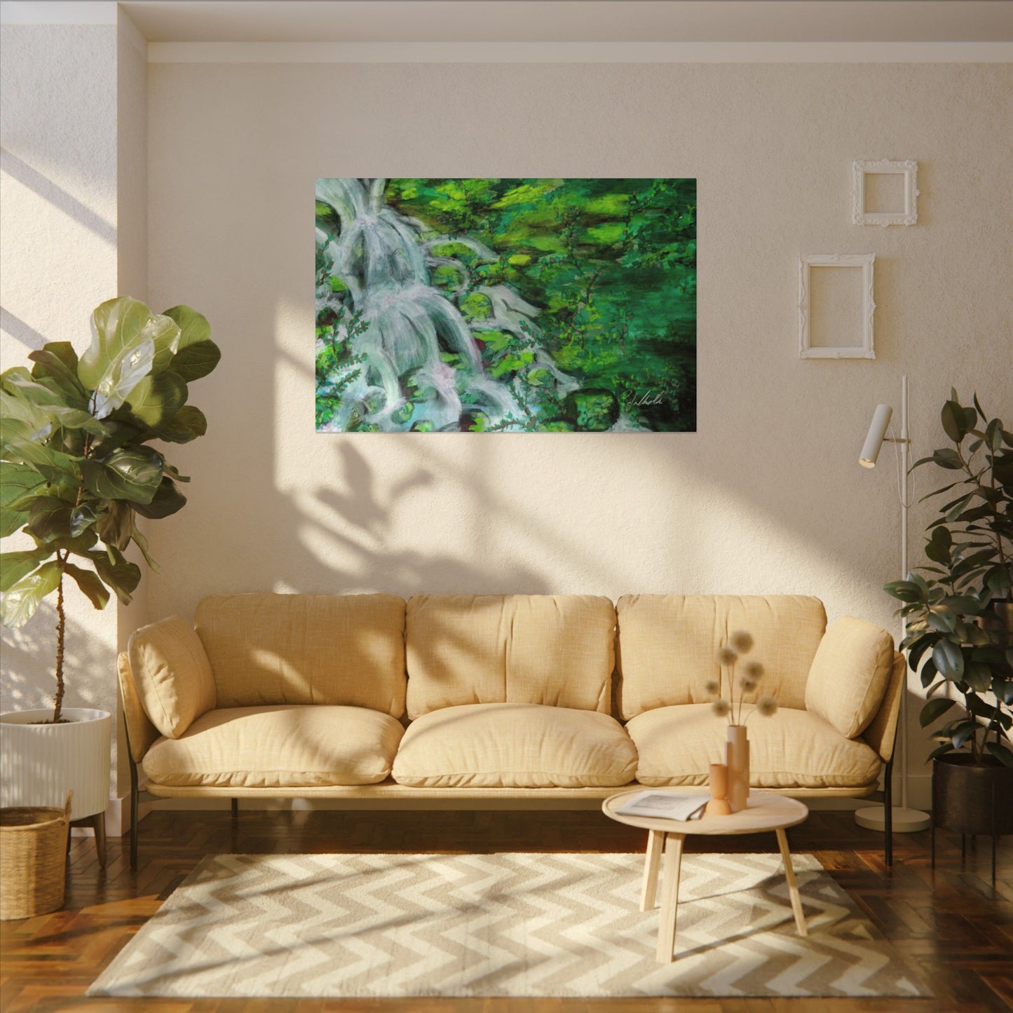 Mossy Waterfall Canvas Gallery Wrap