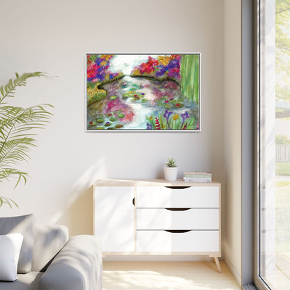 Floral Summer Pond Framed Wall Art