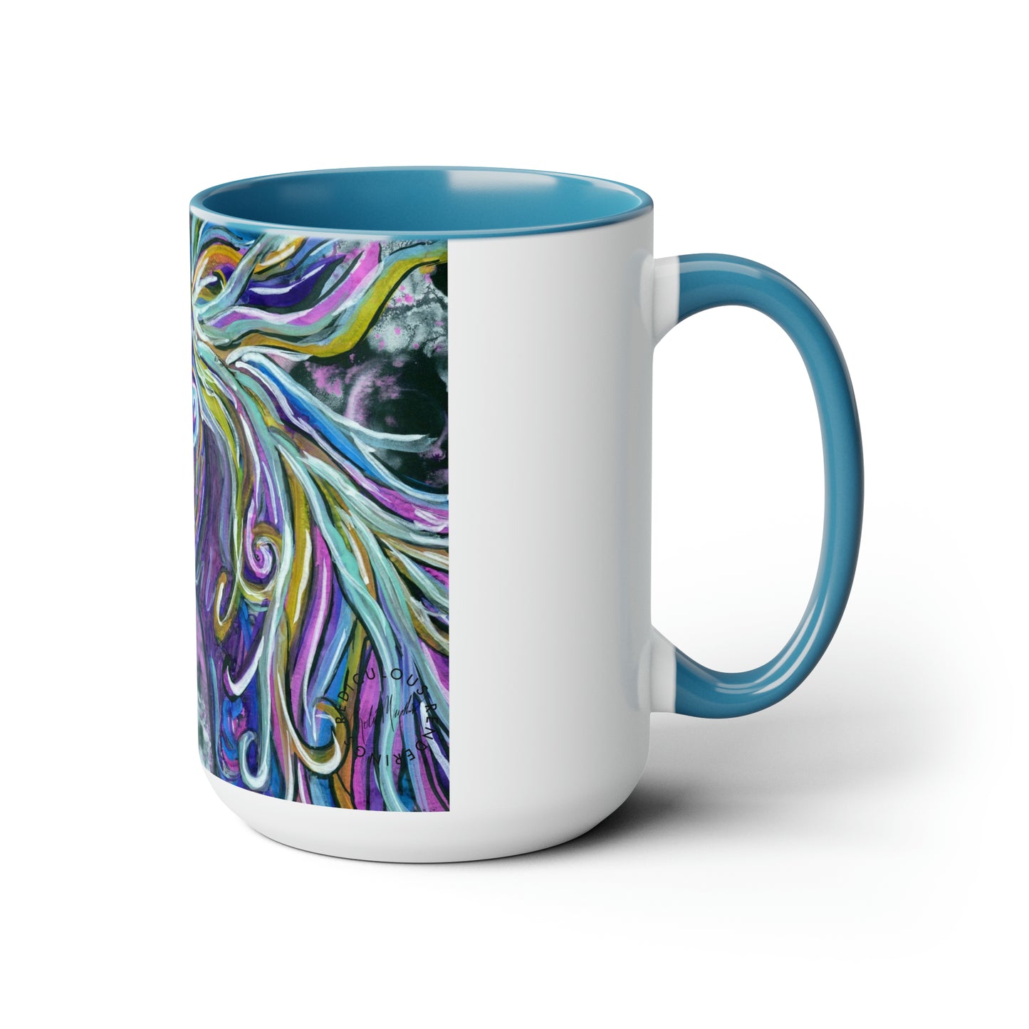 Horse Two-Tone Coffee Mugs, 15oz